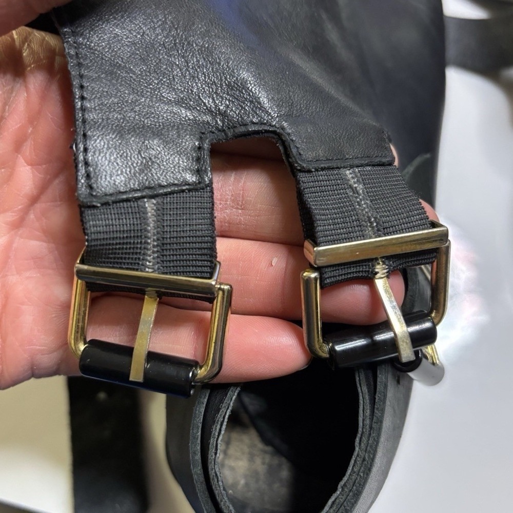 Miista Black Triple-Buckle Lug Sole Moto Boots - Picture 12 of 14